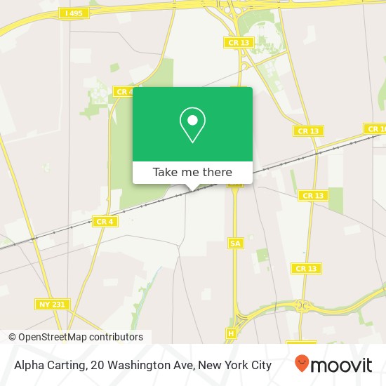 Alpha Carting, 20 Washington Ave map
