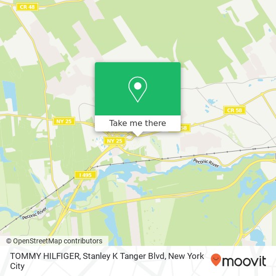 Mapa de TOMMY HILFIGER, Stanley K Tanger Blvd