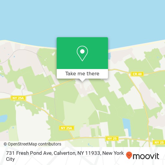 Mapa de 731 Fresh Pond Ave, Calverton, NY 11933