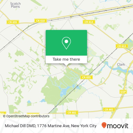 Mapa de Michael Dill DMD, 1776 Martine Ave