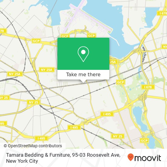 Mapa de Tamara Bedding & Furniture, 95-03 Roosevelt Ave