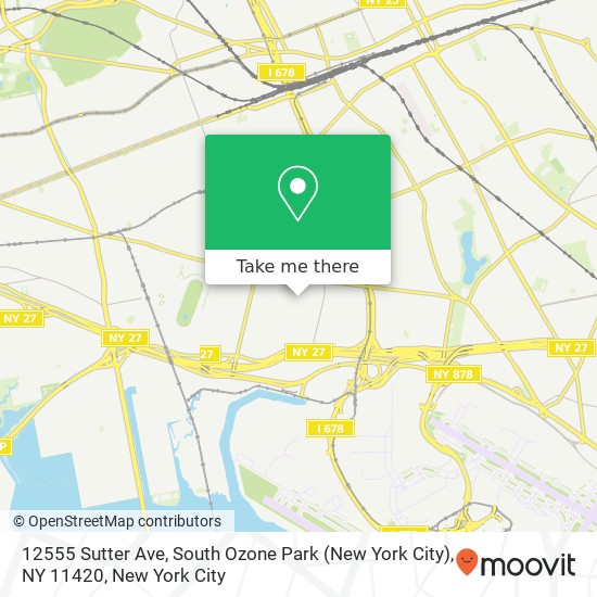 Mapa de 12555 Sutter Ave, South Ozone Park (New York City), NY 11420