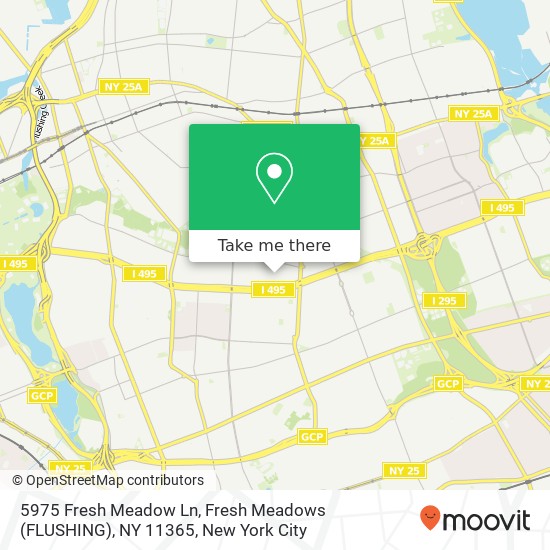 Mapa de 5975 Fresh Meadow Ln, Fresh Meadows (FLUSHING), NY 11365