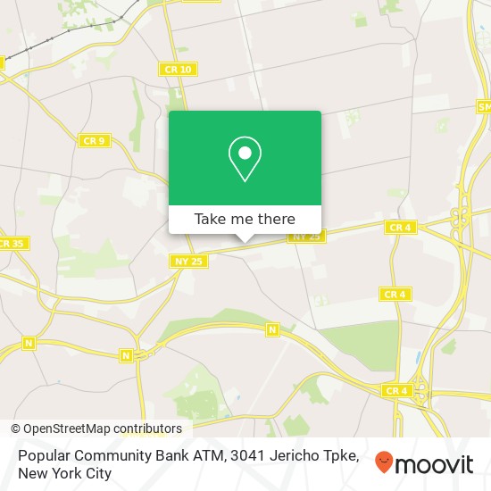 Mapa de Popular Community Bank ATM, 3041 Jericho Tpke