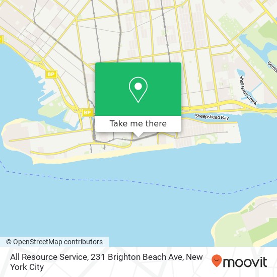 Mapa de All Resource Service, 231 Brighton Beach Ave