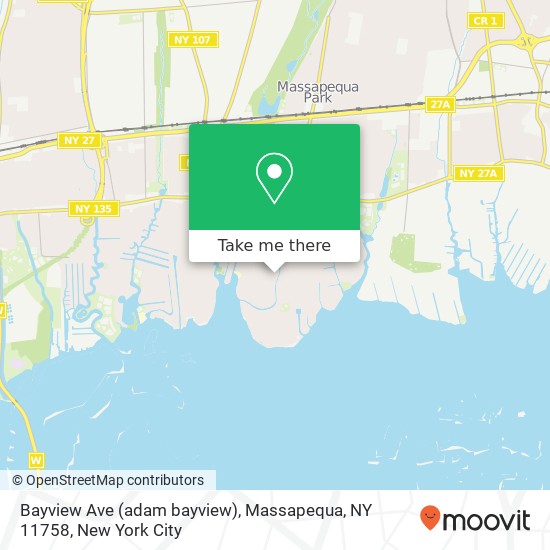 Bayview Ave (adam bayview), Massapequa, NY 11758 map