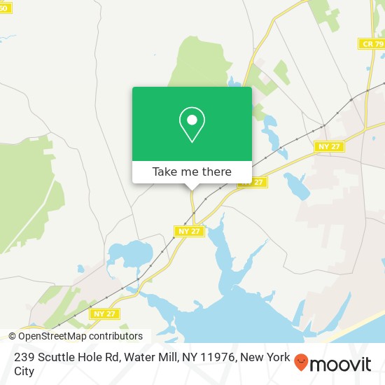 Mapa de 239 Scuttle Hole Rd, Water Mill, NY 11976