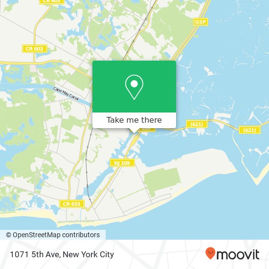 Mapa de 1071 5th Ave, Cape May, NJ 08204