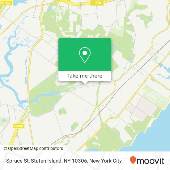 Mapa de Spruce St, Staten Island, NY 10306