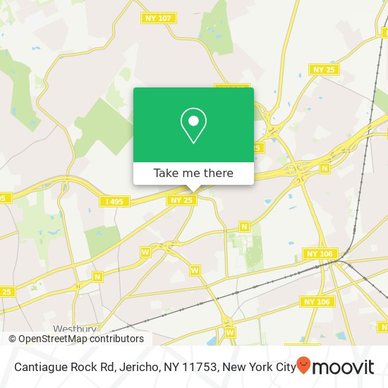 Mapa de Cantiague Rock Rd, Jericho, NY 11753
