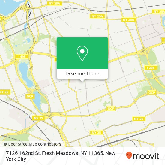 Mapa de 7126 162nd St, Fresh Meadows, NY 11365