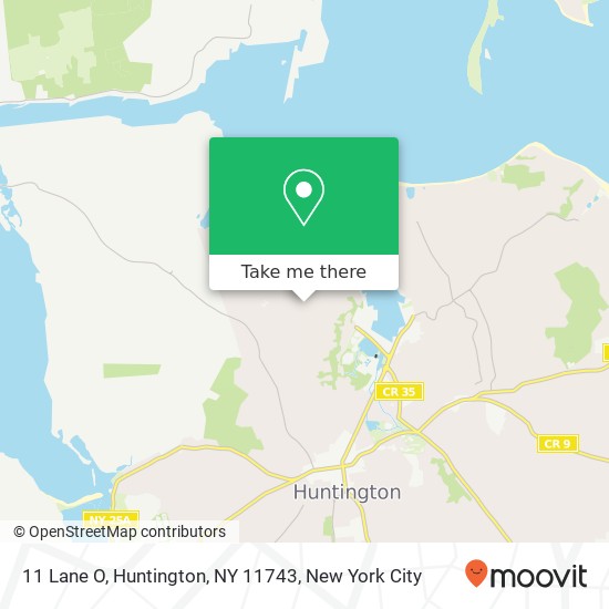 Mapa de 11 Lane O, Huntington, NY 11743