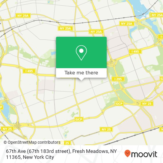 Mapa de 67th Ave (67th 183rd street), Fresh Meadows, NY 11365