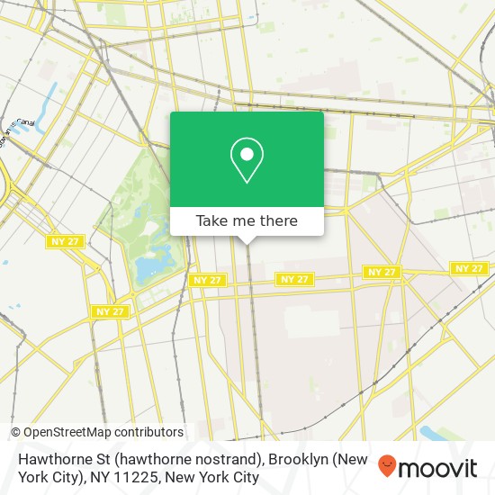 Mapa de Hawthorne St (hawthorne nostrand), Brooklyn (New York City), NY 11225