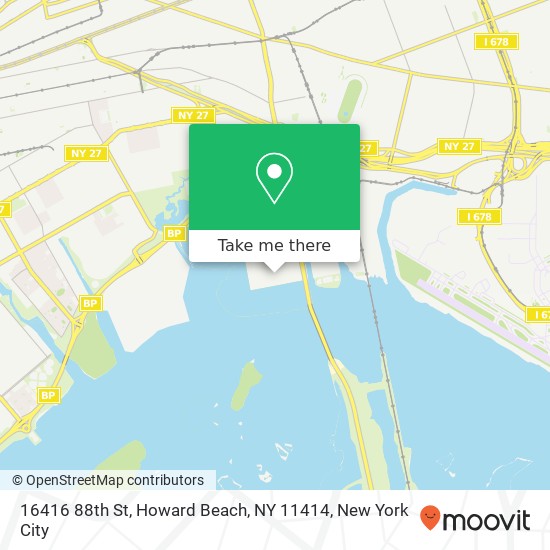 Mapa de 16416 88th St, Howard Beach, NY 11414