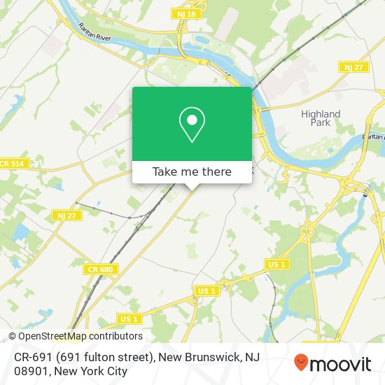 CR-691 (691 fulton street), New Brunswick, NJ 08901 map