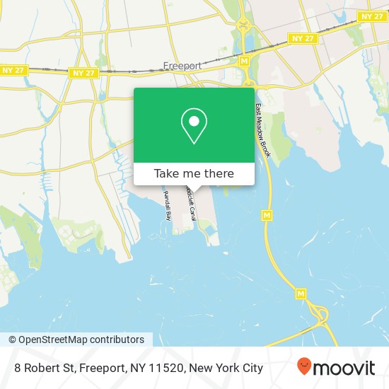 Mapa de 8 Robert St, Freeport, NY 11520
