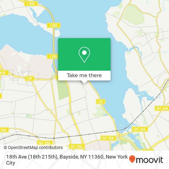 Mapa de 18th Ave (18th 215th), Bayside, NY 11360