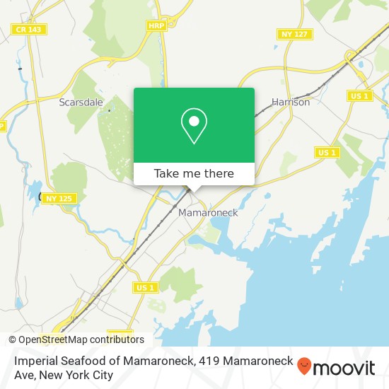 Mapa de Imperial Seafood of Mamaroneck, 419 Mamaroneck Ave