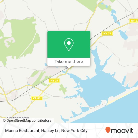 Mapa de Manna Restaurant, Halsey Ln