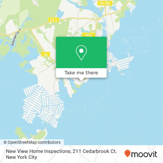Mapa de New View Home Inspections, 211 Cedarbrook Ct