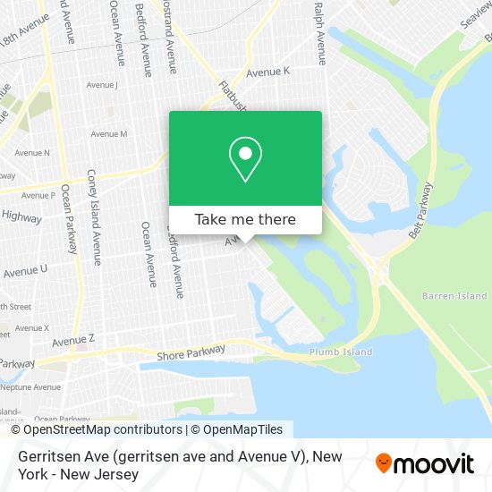 Mapa de Gerritsen Ave (gerritsen ave and Avenue V)