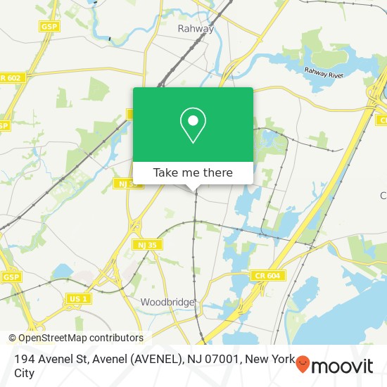 194 Avenel St, Avenel (AVENEL), NJ 07001 map