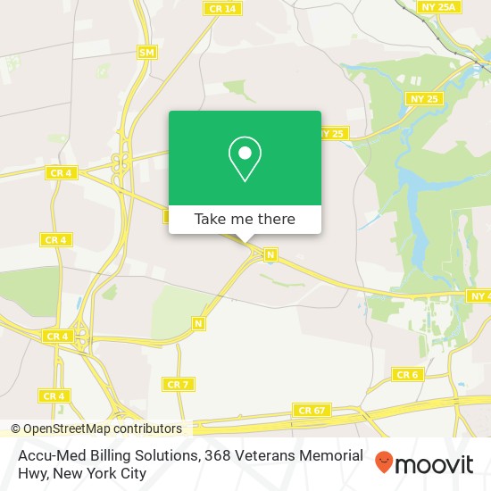 Accu-Med Billing Solutions, 368 Veterans Memorial Hwy map