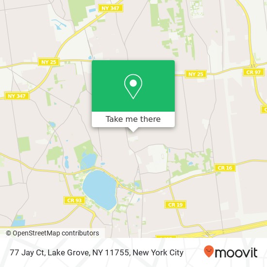 Mapa de 77 Jay Ct, Lake Grove, NY 11755
