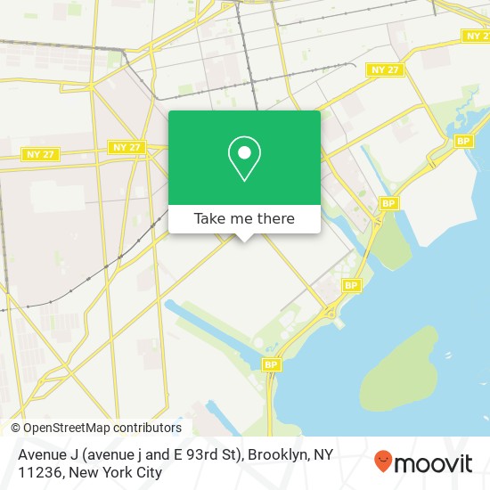 Mapa de Avenue J (avenue j and E 93rd St), Brooklyn, NY 11236