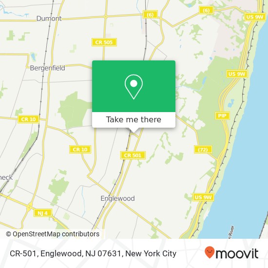 Mapa de CR-501, Englewood, NJ 07631