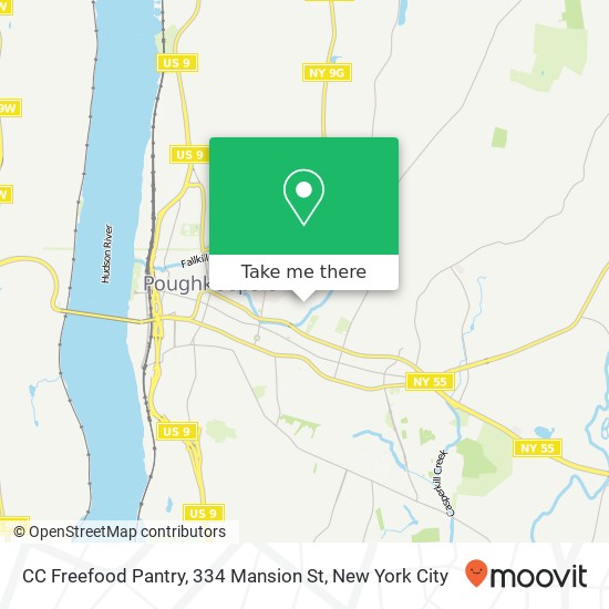 Mapa de CC Freefood Pantry, 334 Mansion St