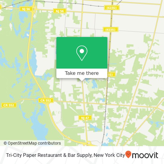 Mapa de Tri-City Paper Restaurant & Bar Supply, 2192 S Delsea Dr