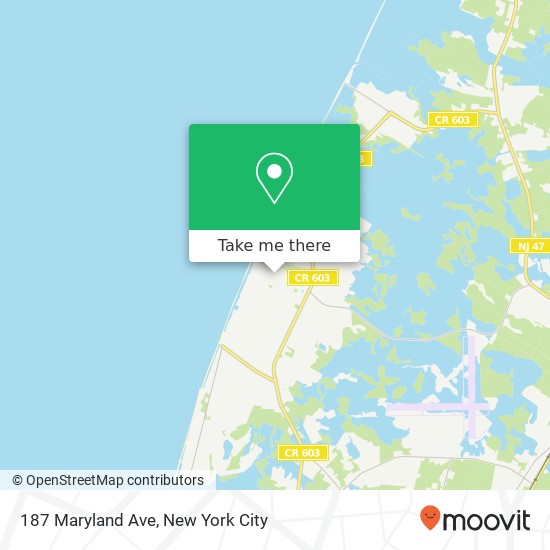 Mapa de 187 Maryland Ave, Villas, NJ 08251