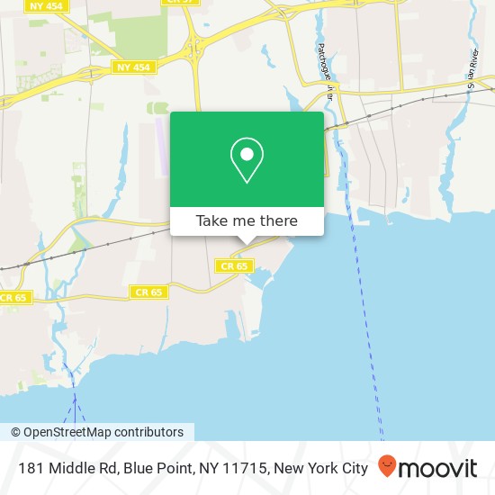 Mapa de 181 Middle Rd, Blue Point, NY 11715