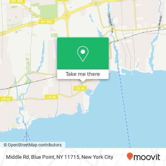 Mapa de Middle Rd, Blue Point, NY 11715