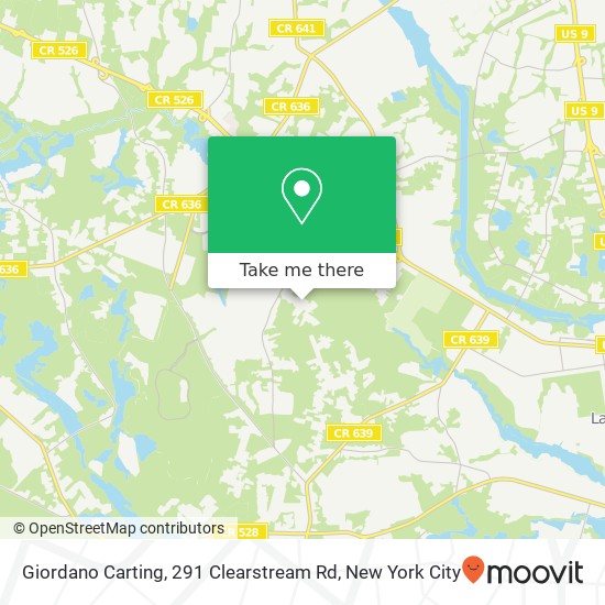 Mapa de Giordano Carting, 291 Clearstream Rd