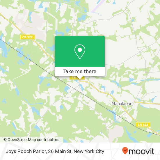 Mapa de Joys Pooch Parlor, 26 Main St