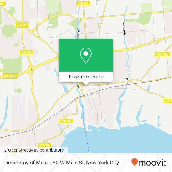 Mapa de Academy of Music, 50 W Main St