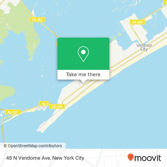 Mapa de 48 N Vendome Ave, Margate City, NJ 08402