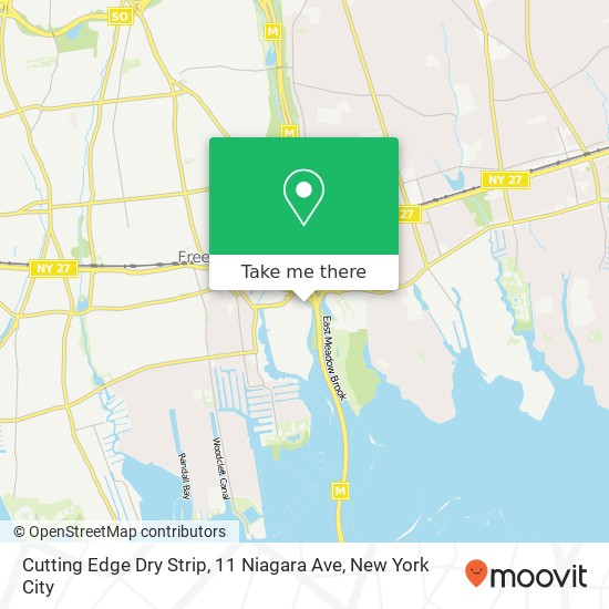 Mapa de Cutting Edge Dry Strip, 11 Niagara Ave