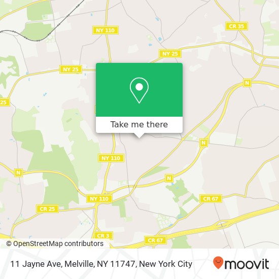 Mapa de 11 Jayne Ave, Melville, NY 11747