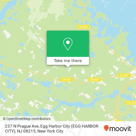 Mapa de 237 N Prague Ave, Egg Harbor City (EGG HARBOR CITY), NJ 08215