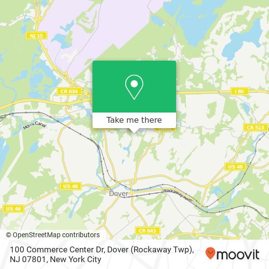 100 Commerce Center Dr, Dover (Rockaway Twp), NJ 07801 map