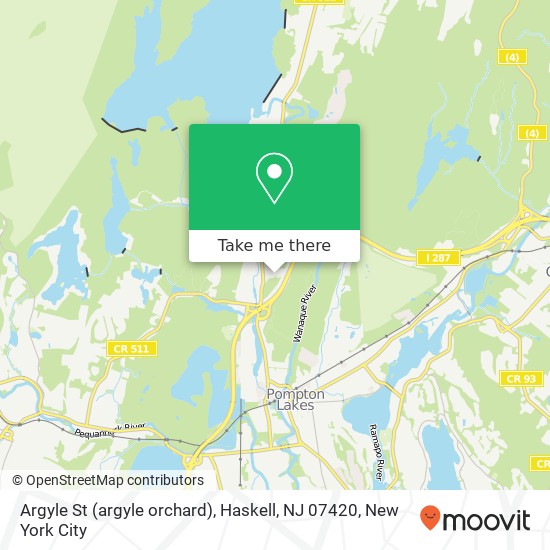 Mapa de Argyle St (argyle orchard), Haskell, NJ 07420