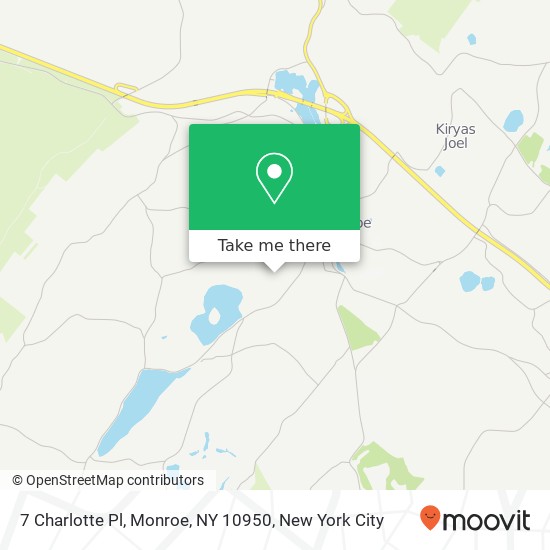 Mapa de 7 Charlotte Pl, Monroe, NY 10950