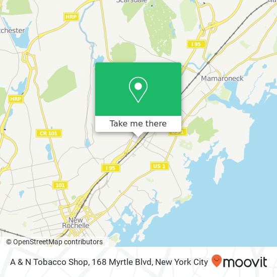 Mapa de A & N Tobacco Shop, 168 Myrtle Blvd