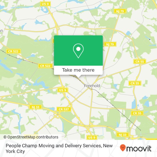 Mapa de People Champ Moving and Delivery Services, 139 Throckmorton St