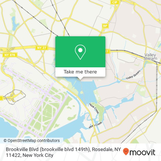 Mapa de Brookville Blvd (brookville blvd 149th), Rosedale, NY 11422