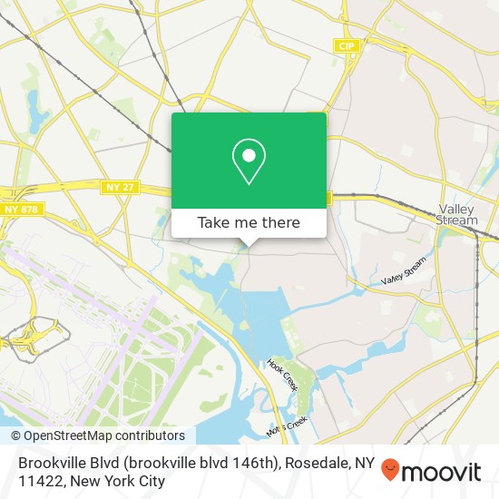 Mapa de Brookville Blvd (brookville blvd 146th), Rosedale, NY 11422